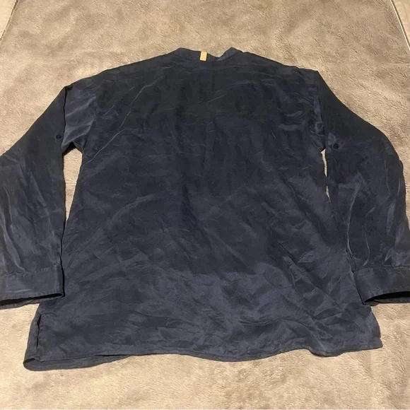 Lunya Asymmetrical Button Down Silk Pajama Top - Picture 2 of 5